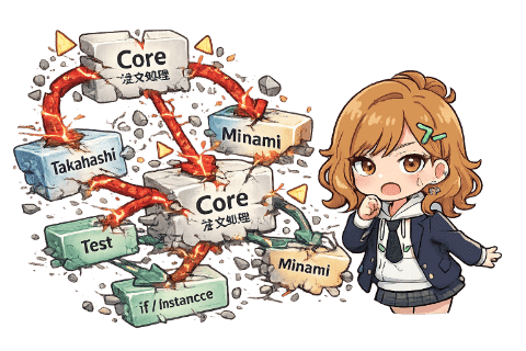 そのコード、ベンダーが変わっただけで全員残業になるやつじゃん💔